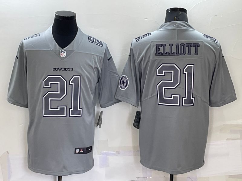Men Dallas Cowboys #21 Elliott Grey 2022 Nike Limited Vapor Untouchable NFL Jerseys
